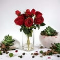 thumbnail image 2 of ENOVA FLORAL 9 Heads Silk Rose Artificial Flowers in Vase,Faux Rose Flowers Arrangement in Vase with Faux Water for Table Decor Centerpieces (Red), 2 of 7