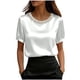 thumbnail image 1 of Eres Más Que una Camisa de Puntuación de Prueba Casual de Color Sólido Cuello Redondo de Manga Corta Moda Superior de Poliéster, 1 of 8