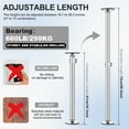 thumbnail image 2 of 2Pcs Undermount Sink Bracket Stainless Steel Sink Support Leg 16.1 to 28.3 Inch Adjustable Telescopic Support Rod Sink Repair Bracket System 660 LBS Weight Capacity for Kitchen Sink-silver-, 2 of 11