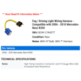 thumbnail image 2 of Fog / Driving Light Wiring Harness - Compatible with 2006 - 2010 Mercedes-Benz R350 2007 2008 2009, 2 of 2