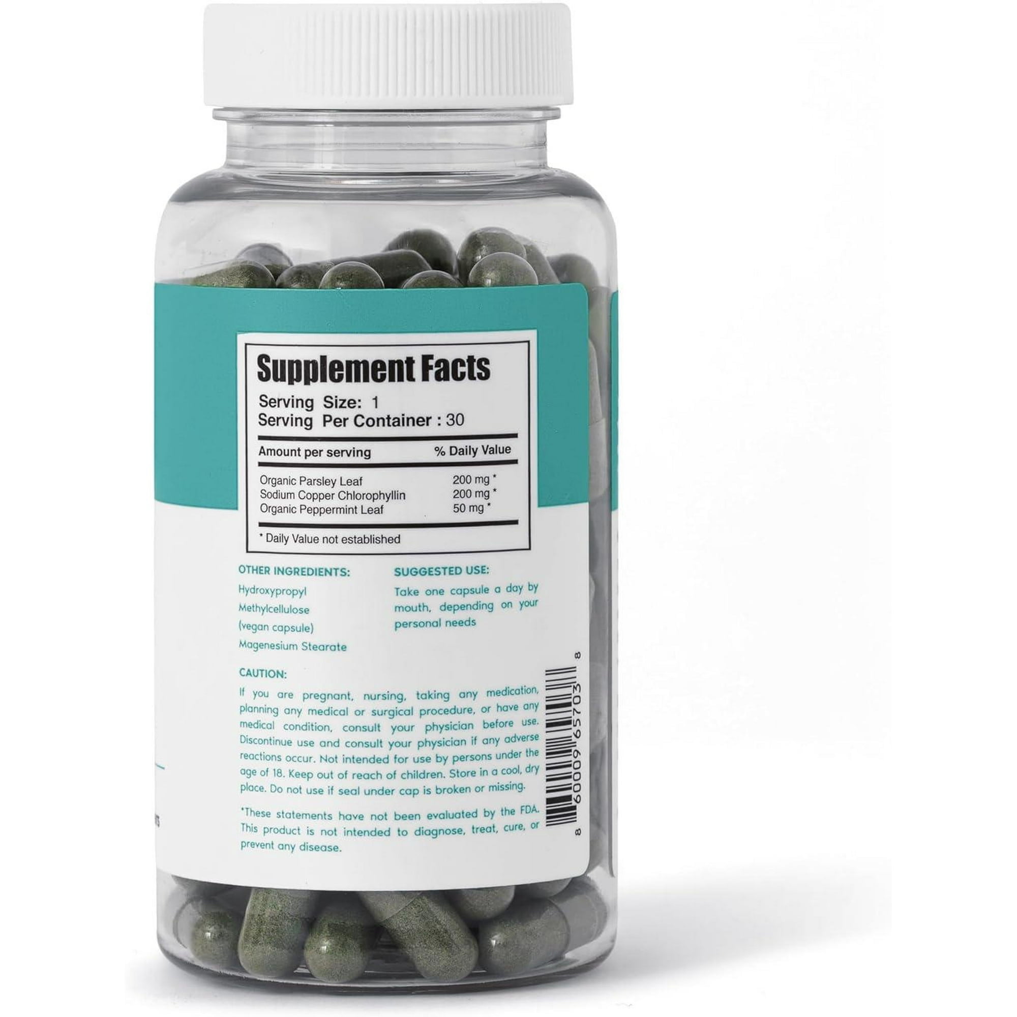Her Fantasy Box | Body Magic Chlorophyll Capsules - 30 Vegan Capsules - for Detox, Digestion, Gut Health, Skin, Oily Skin & More