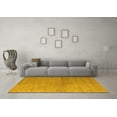 thumbnail image 3 of Ahgly Company Machine Washable Indoor Rectangle Abstract Yellow Modern Area Rugs, 7' x 9', 3 of 4