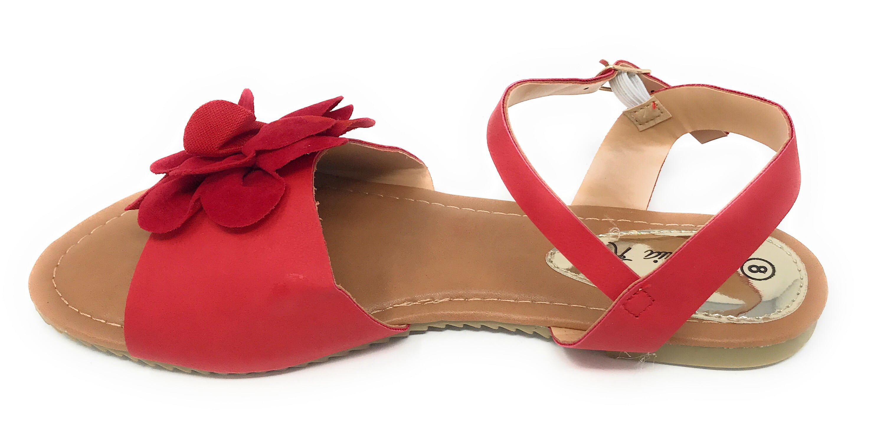 Victoria K Women's Solid Flower Sandals