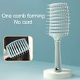 thumbnail image 4 of GROFRY Rib Comb Anti-static 110 Teeth Curved Design Hanging Hole Scalp Massage Brush Long Handle Women Long Hair Massage Comb Salon Supplies Green, 4 of 8