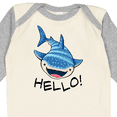 thumbnail image 4 of Inktastic Cute Whale Shark Says Hello Boys or Girls Long Sleeve Baby Bodysuit, 4 of 5