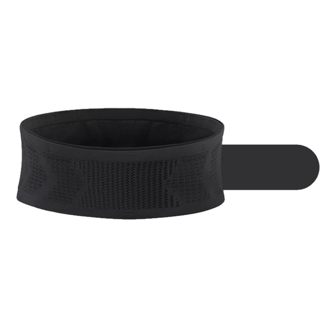 Riñonera para correr, para hacer ejercicio, bolsa de punto ligera, elástica, antideslizante, transpirable, color negro
