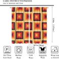 thumbnail image 2 of Geometric 70s Curtains, Abstract Orange Red Yellow Square Vintage 1960s, Bedroom Living Room Kitchen Blackout Curtains\u201842X54 Inch, 2 of 6