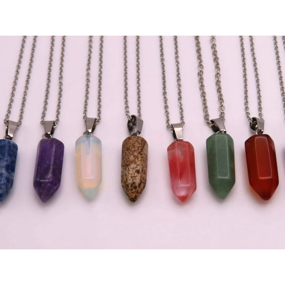 Natural Handmade Point Necklace Manifestation Crystals
