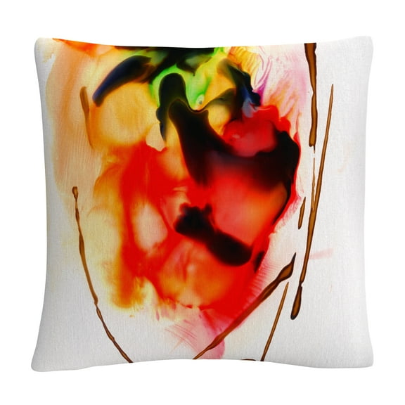 Abstract Number 05' Streaks Splash Splatter Paint By Masters Fine Art 16 X 16 Decorative Throw Pillow