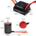 thumbnail image 2 of HOBBYFANS 3650 / F540 4300KV 4370KV Motor sin escobillas 60A ESC Kit para coches 1/10 RC, 2 of 6