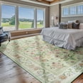 thumbnail image 2 of Ultrug Floral Area Rug Soft Non Slip Vintage Rugs for Living Room Bedroom Home Deocr Flower Carpet,6'x9',Green, 2 of 7
