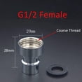 thumbnail image 2 of shiyou-Faucet Quick Connector Adapter, Thead Connecting Faucet Aerator Adapter with Snap Quick Connector Fitting for Dishwasher Washing Machine (G1/2 Hose Thread), 2 of 4