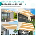 thumbnail image 4 of AECOJOY 13' x 10' Manual Retractable Patio Awning,Outdoor Awning Retractable Sunshade Shelter in Yellow Stripes, 4 of 6