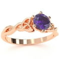 thumbnail image 2 of Celtic Trinity Knot Amethyst Engagement Ring In 14k Rose Gold, 2 of 6