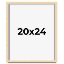20x24 Frame Beige Real Wood Picture Frame Width 0.75 inches | Interior Frame Depth 0.5 inches |