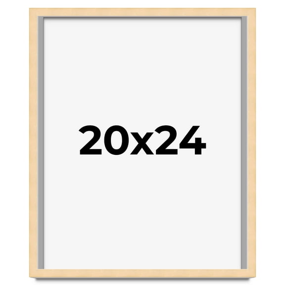 20x24 Shadow Box Frame Brown | 0.875 Inches Deep Real Wood Contemporary Shadowbox Display Frame |