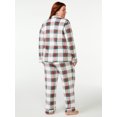 thumbnail image 2 of Joyspun Women's Velour Knit Pajama Set, 2-Piece, Sizes S to 5X, 2 of 3