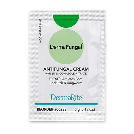 DermaFungal 2% Miconazole Nitrate Cream Antifungal 5 Gram Individual Packet 144 Ct