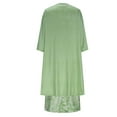 thumbnail image 4 of Babysbule Ensembles de Détente pour Femmes Liquidation Ensemble Robe Deux Pièces Imprimé Manches 3/4 Col Rond Ample Jupe Survêtement Vêtements de Maison, 4 of 6