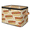 Multicolor 1, variant on ADECORIVY Hot Dogs Storage Bin with Lid Fabric Cute Foods Foldable Storage Baskets Boxes for Clothes Shelves Closet Organizer Containers with Leather Handles for Wardrobe