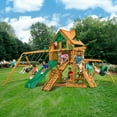 Gorilla Playsets Frontier Treehouse Cedar Swing Set with Tire Swing