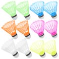 thumbnail image 2 of 12Pcs Badminton Shuttlecocks Plastic Badminton Sports Shuttlecocks Colored Small Shuttlecocks, 2 of 6