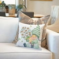 thumbnail image 5 of Spring Outdoor Throw Pillow Covers 18x18 Set of 4 Decorative Cushion Cases Home Décor Decorations for Patio Couch Chair Sofa,Green Daisy Floral Gnomes, 5 of 5