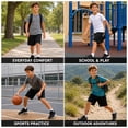 thumbnail image 3 of Mad Game Boys Active Shorts - 3 Pack Lightweight Performance Mesh Basketball Shorts (8-18), 3 of 7