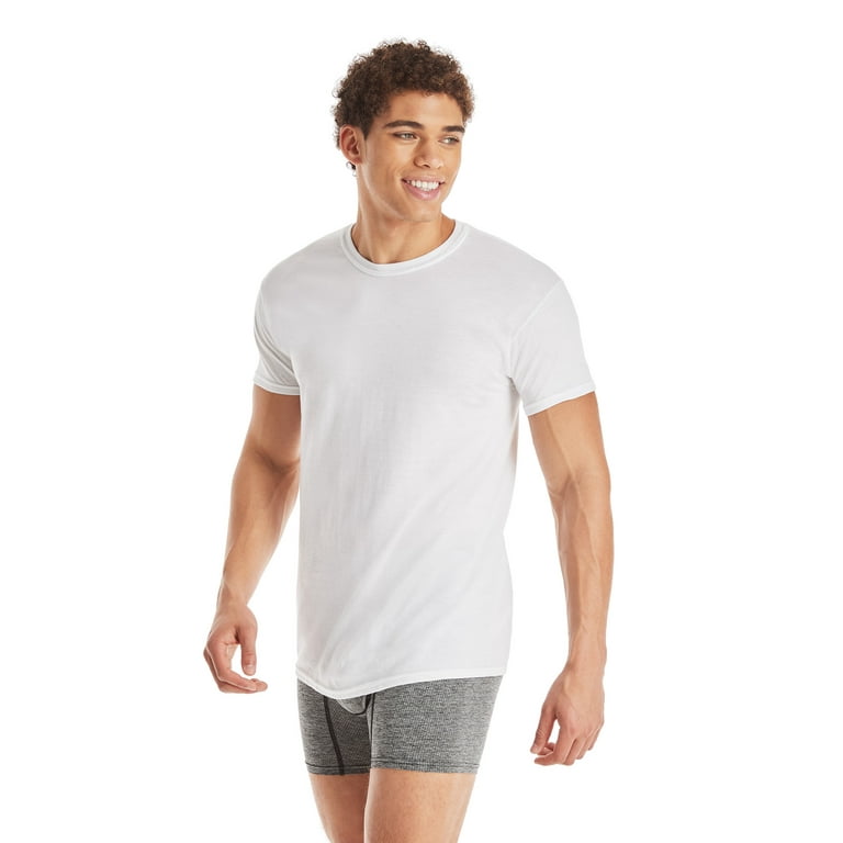 Slovenien uanset foretage Hanes Men's Comfort Fit Ultra Soft Cotton White Crew T-Shirt Undershirts, 3  Pack - Walmart.com