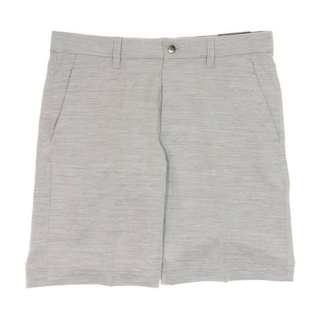 Callaway Golf Mens Micro Striped Flat Front Walking Shorts (32 Charcoal)