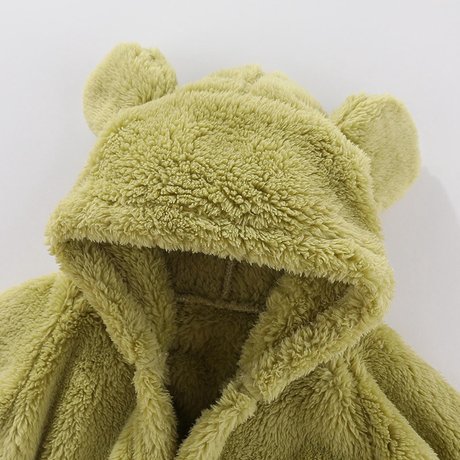 UAMVSH Baby Winter Clothes Newborn Fleece Warm Romper Jumpsuit Infant Comfy Soft Hooded Long Sleeve Onesies with Ears