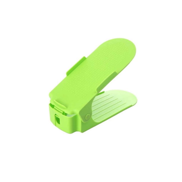 Estante de almacenamiento de zapatos de doble capa ajustable, soporte de plástico para ahorro de espacio, organizador de zapatos para sala de estar, soporte 10 Uds sidaley JJ15314-04