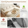 thumbnail image 4 of 138.6" U Shaped Modern Modular Sectional Curved Sofa with Ottoman, Minimalist Style Comfy Cloud Couch for Living Room Apartment, No Assembly Required Boneless Couches (White,Right Facing Chaise), 4 of 7