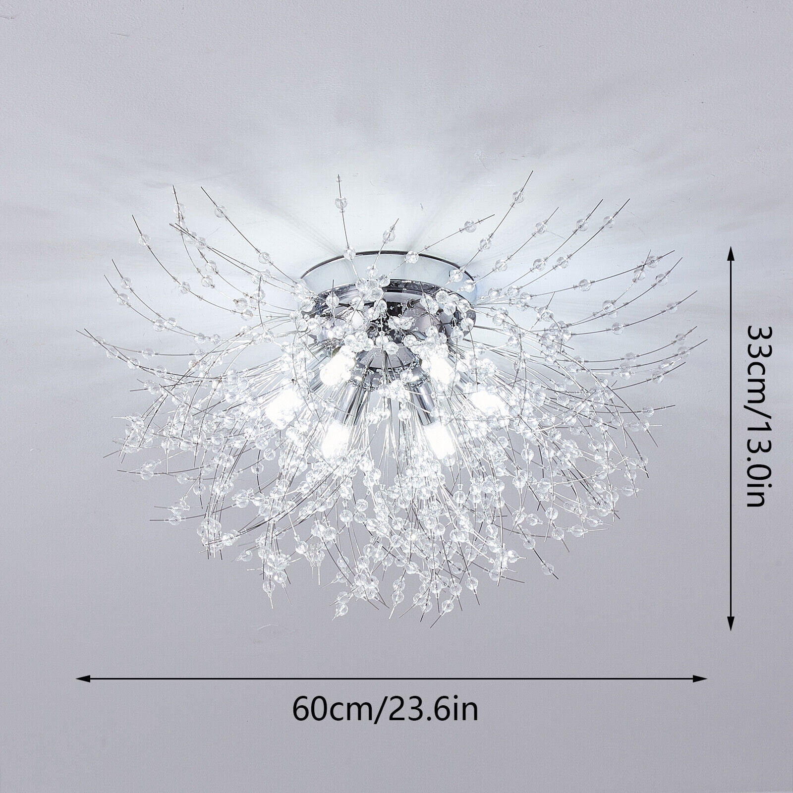 Crystal Sputnik Dandelion Firework Ceiling Light Fixture Pendant Lamp Chandelier