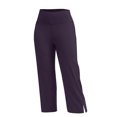 thumbnail image 5 of SEAOPEN Capri Pants for Women Wide Leg Yoga Dress Cropped Pants Capri Leggings with Pockets for Casual Summer Purple,2XL, 5 of 5