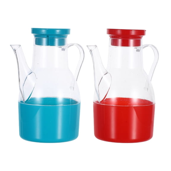 HOMEMAXS 2Pcs Oil Bottle Dispenser for Cooking Household Condiment Container Olive Oil Bottle Soy Sauce Dispenser Vinegar Bottle Kitchen Supplies 500ml