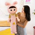thumbnail image 1 of Cute / Soft / Long Rabbit Plush Toy / Rabbit Princess Pillow with Embroidered Trousers / Children's Birthday Giftlight pink110cm Deng Xun unisex, 1 of 2