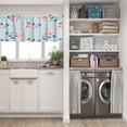 thumbnail image 5 of LALILO Kitchen Curtain Valance Floral Vintage Blue Rod Pocket Window Curtain 52"x 18" Set of 2, 5 of 6