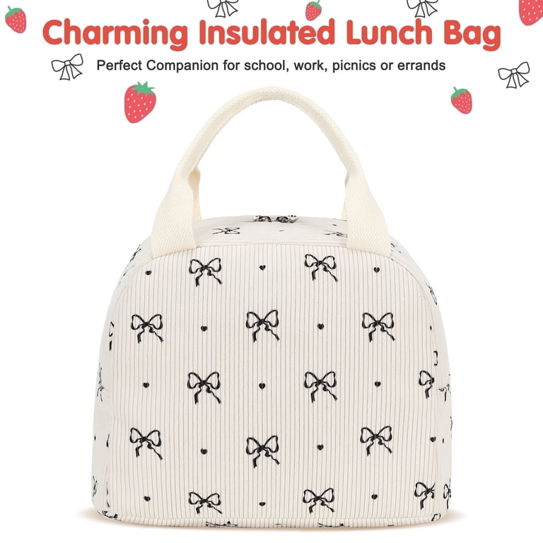 Inosoo Insulated Corduroy Lunch Bag for Women photo 8