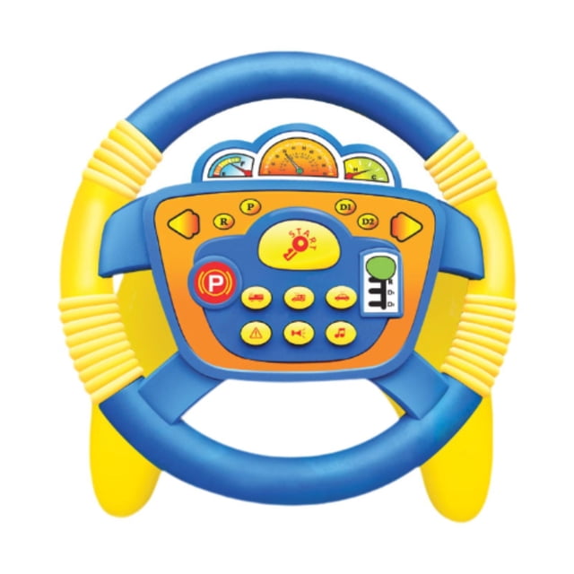 Juguete de Simulación de Conducción de Coche perfecl volante de Coche copiloto azul