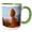 Green/White, variant on 3drose, Balanced Rock, Arches National Park, Near Moab, Utah - Us45 Hga0163 - Howie Garber, 11oz Two-tone Green Mug