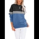 thumbnail image 2 of Sudadera Informal de Larga con Bloques de Color para Mujer, Cuello Redondo, Corte Holgado y Bolsillos. Azul Marino XXL, 2 of 6