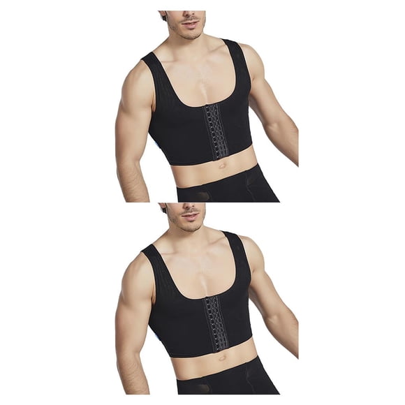 Toystoory Chalecos con forma de pecho para hombre, Control masculino, ginecomastia de mama, soporte profesional, compresión, compresión sin mangas Type1 NO1 Toystoory CBP433088