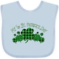 thumbnail image 3 of Inktastic My 1st St. Patrick's Day with Plaid Shamrocks Boys or Girls Baby Bib, 3 of 4