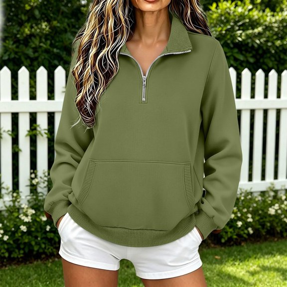 Oversized Sweatshirts for Womens Stand-up Collar Pullover Tops