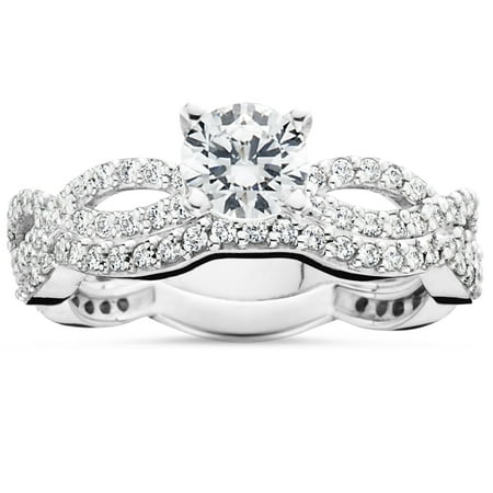 1ct pave natural diamond engagement infinity wedding ring set 14k white gold walmartcom - Infinity Wedding Ring Set 1ct pave natural diamond engagement infinity wedding ring set 14k white gold walmartcom - Infinity Wedding Ring Set