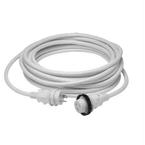 Marinco 199120 Marinco 30A 125V Cordon Standard Moulé - Blanc