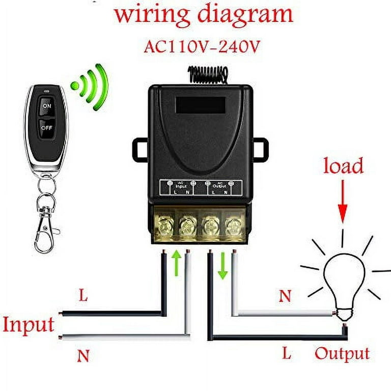 Wireless Remote Switch,110V/120V/240V /30A Relay Wireless RF Switch for Household Appliances, Garage Door,Pump,Lights Ceiling and Electrical Equipment szyafei