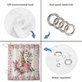 thumbnail image 4 of Easter Bunny Roses Shower Curtain, Waterproof Shower Curtains for Bathroom, Pink Floral Spring Linen Washable Fabric Bathtub Curtain Set Bath Decor with 12 Hooks 48"x72", 4 of 8