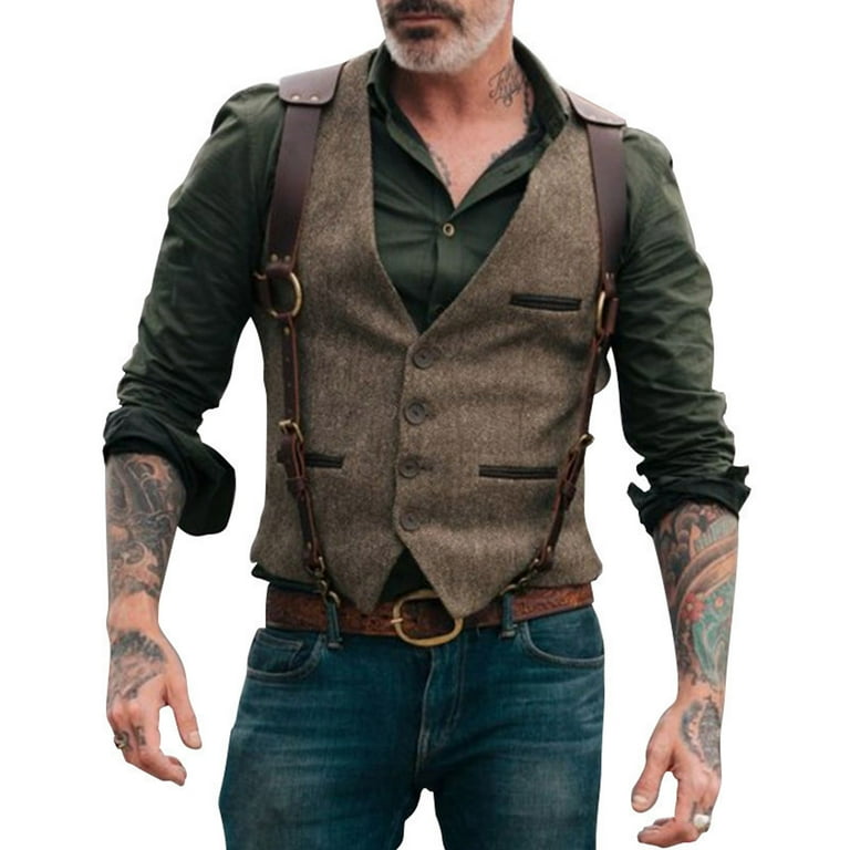VEKDONE 2025 Clearance Mens Wool Blend Herringbone Tweed VEKDONE 2025 Clearance Mens Wool Blend Herringbone Tweed